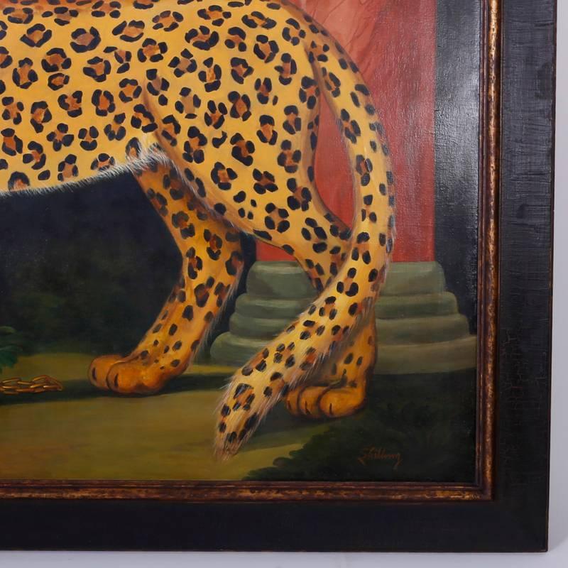 Oil Painting on Canvas of a Leopard by William Skilling 2