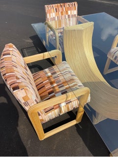 Vintage 1980s Bleistift Schilf Esszimmer Set