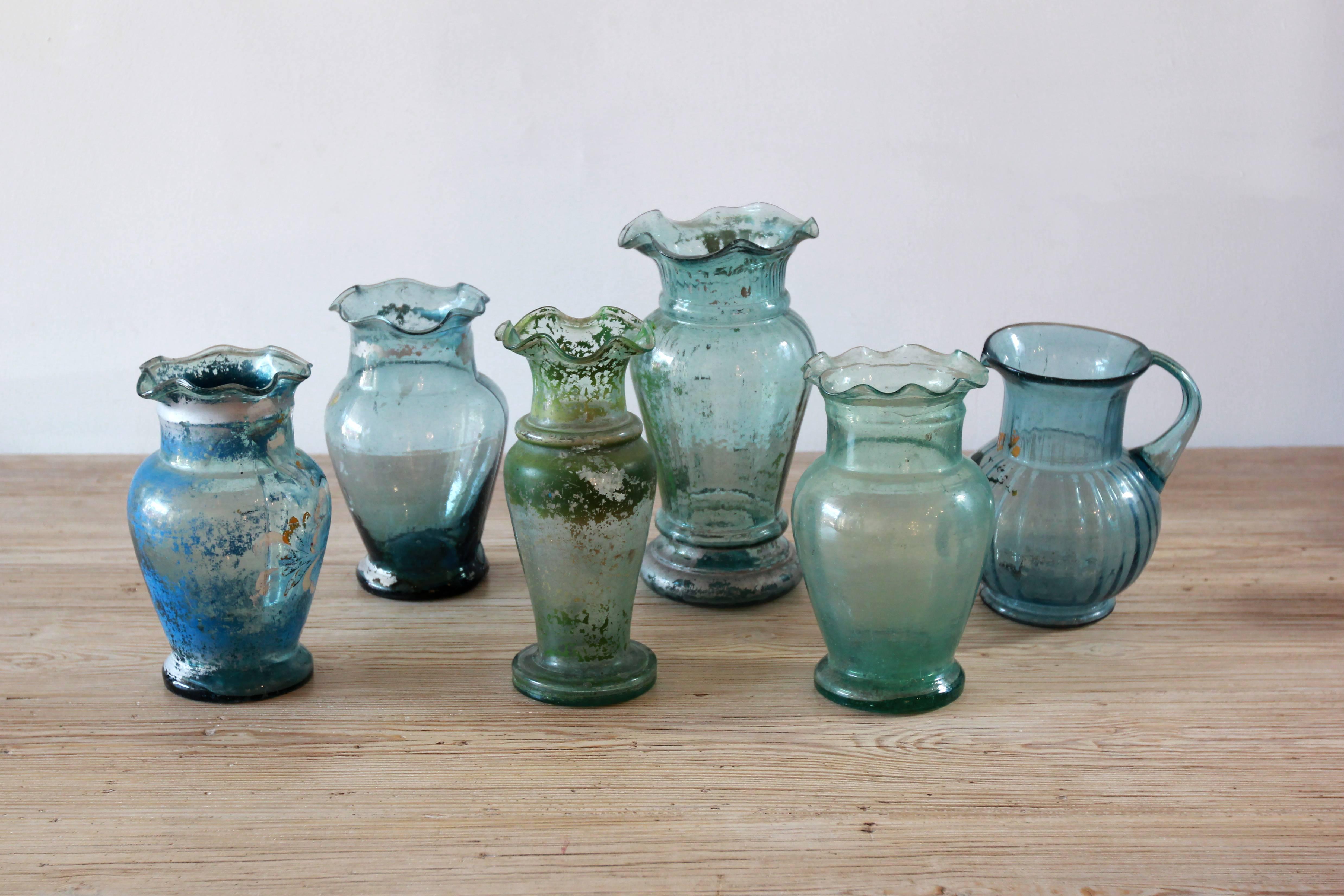 Vintage Mexican Glass Vases  2