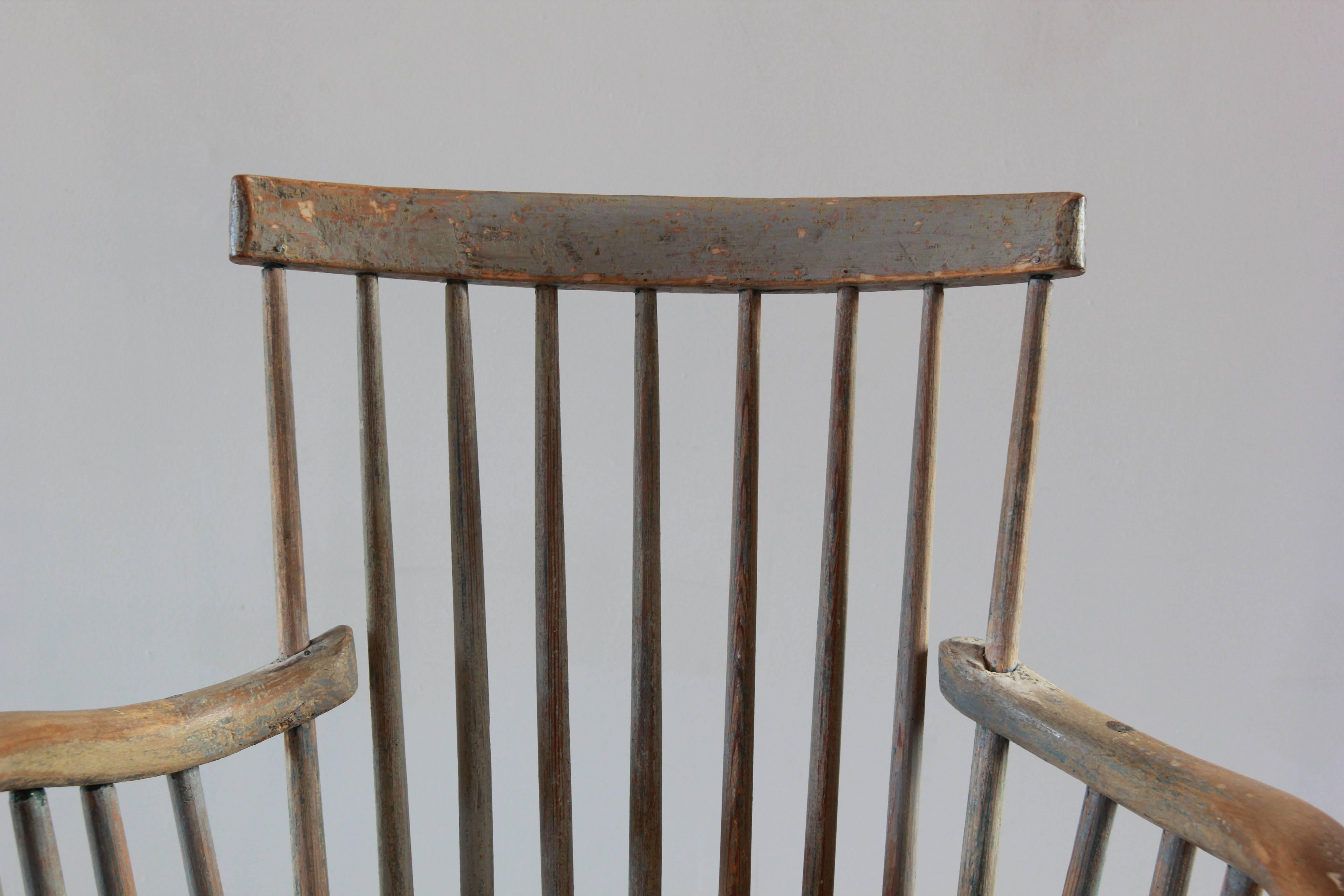 Tall Primitive Spindle Side Chair 2