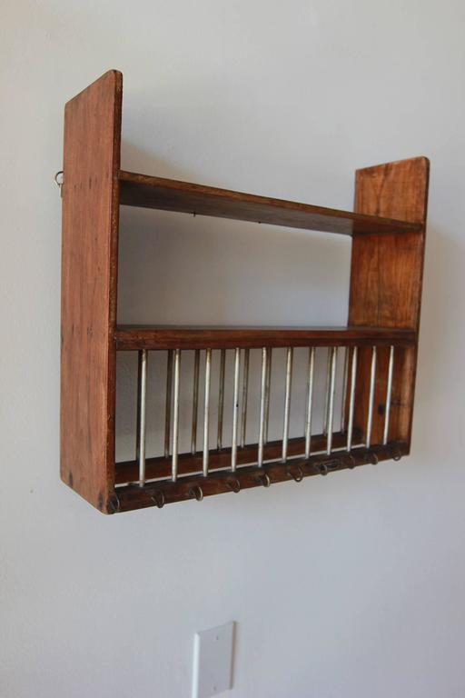 Rustic Wall Hanging Dish Rack at 1stDibs
