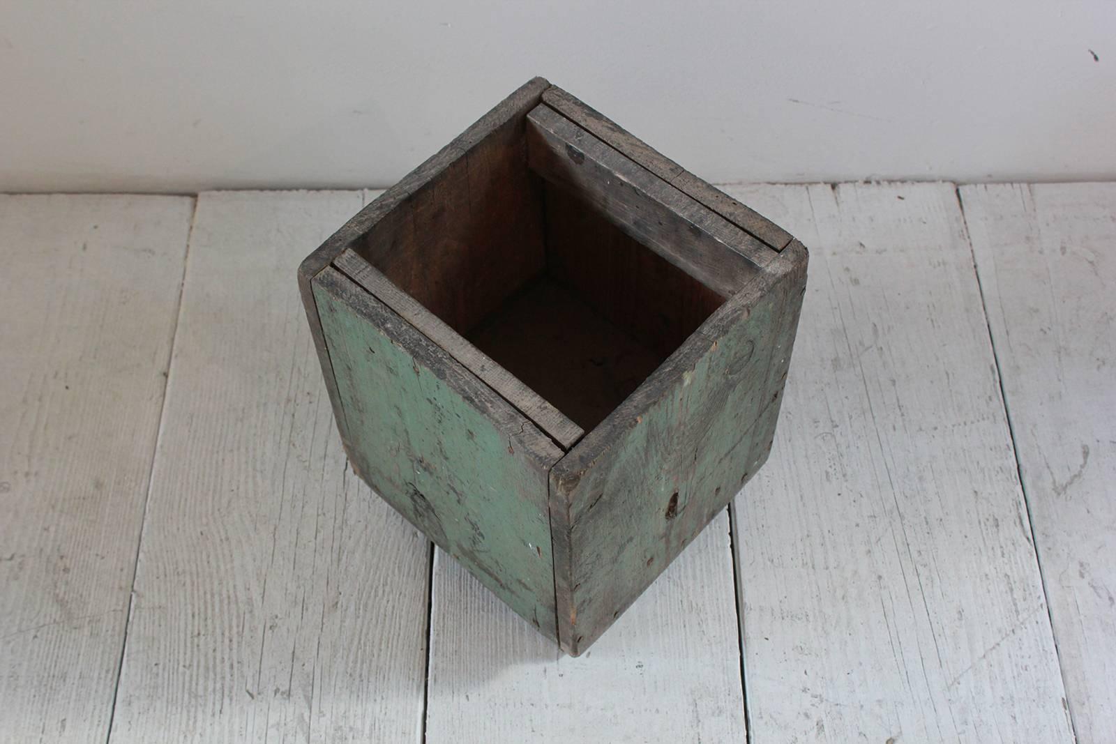 20th Century Rustic Patina'd Wood Planters