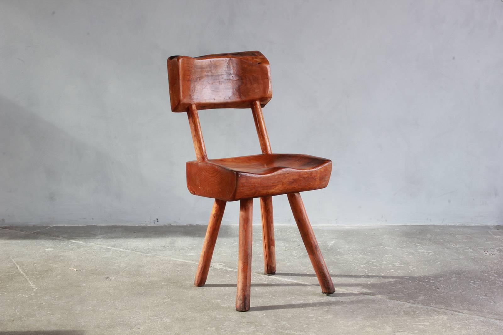 Set of Four Rustic Log Chairs 2