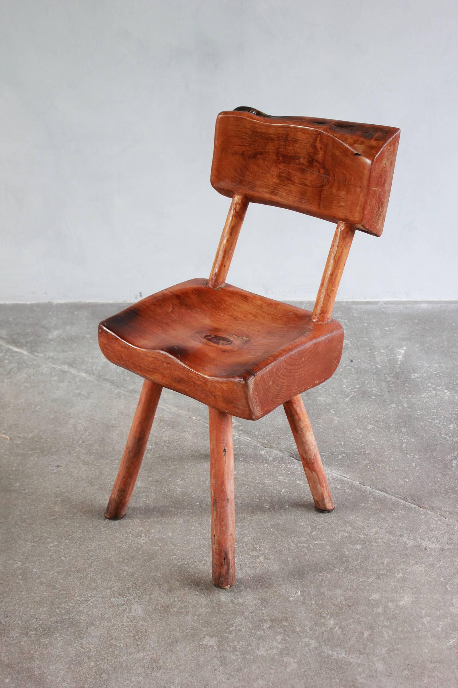 Set of Four Rustic Log Chairs 4