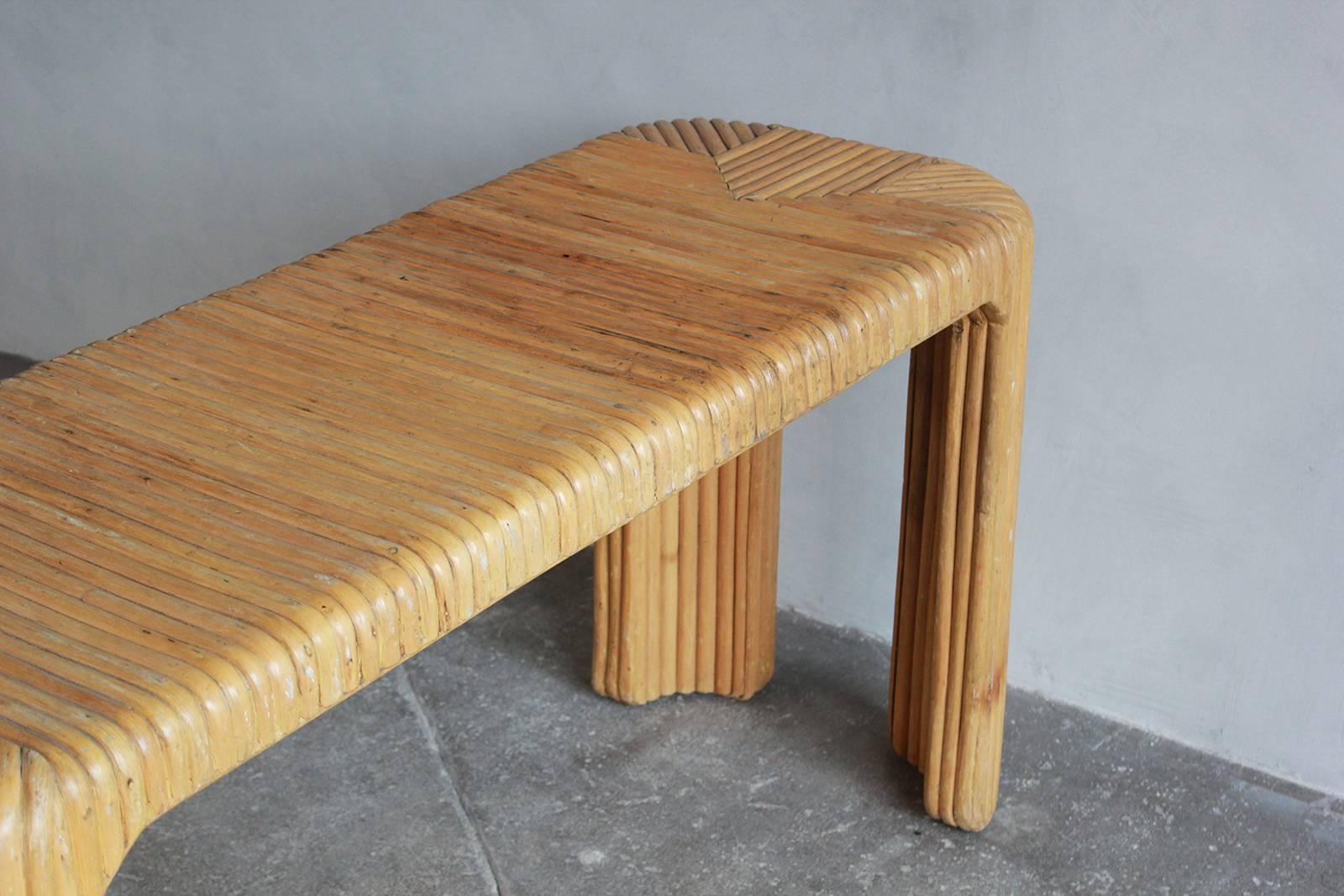 Four Legged Bamboo Console Table 1