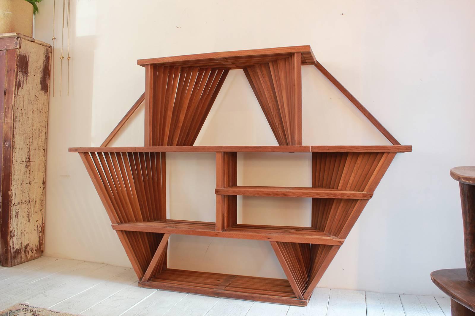 1970s Studio Wooden Shelf In Excellent Condition In Los Angeles, CA