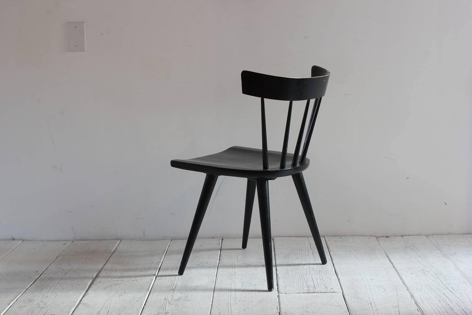 Mid-20th Century Paul McCobb Black Painted Spindle Chair