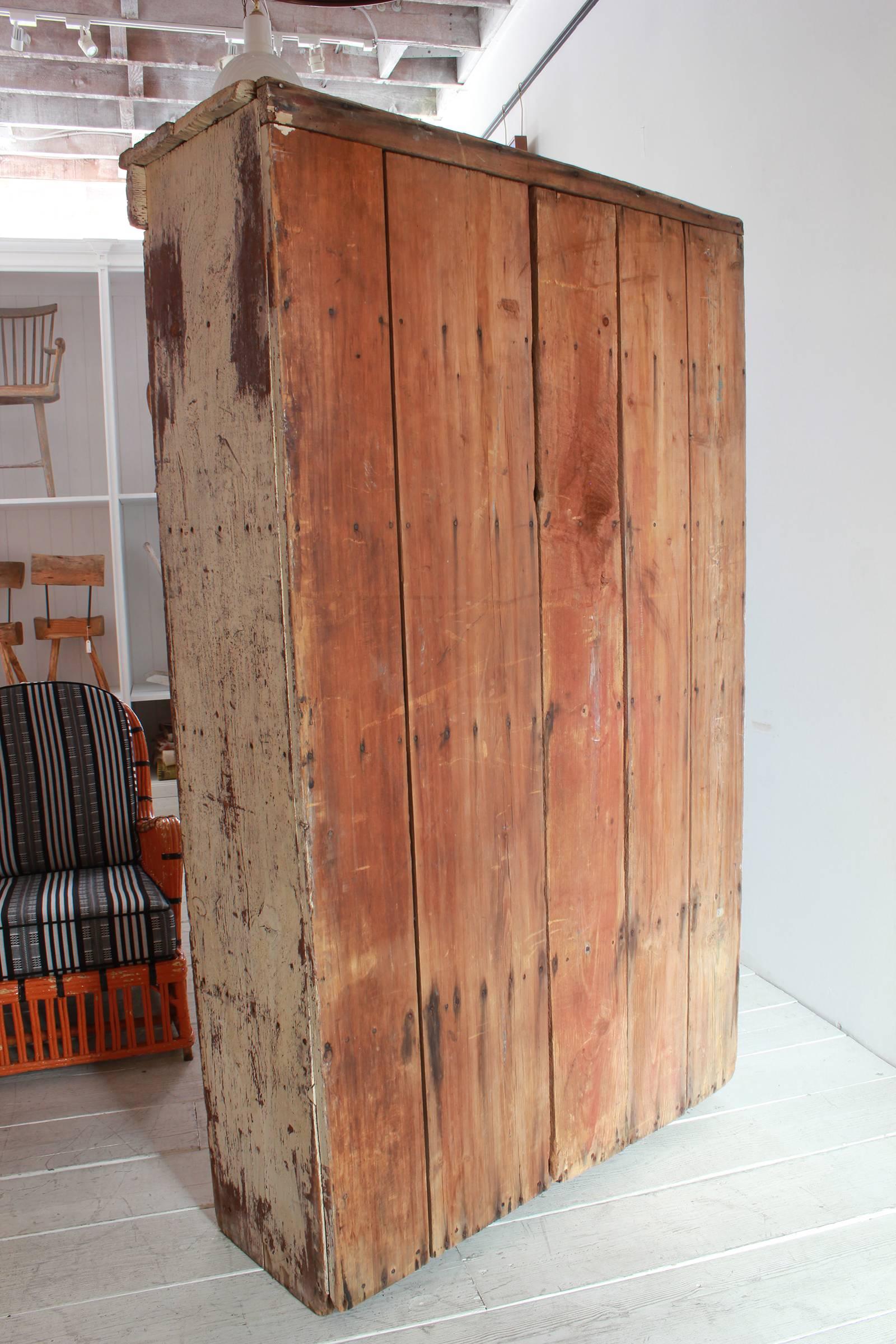 Tall Rustic Two Door Painted Cabinet 3