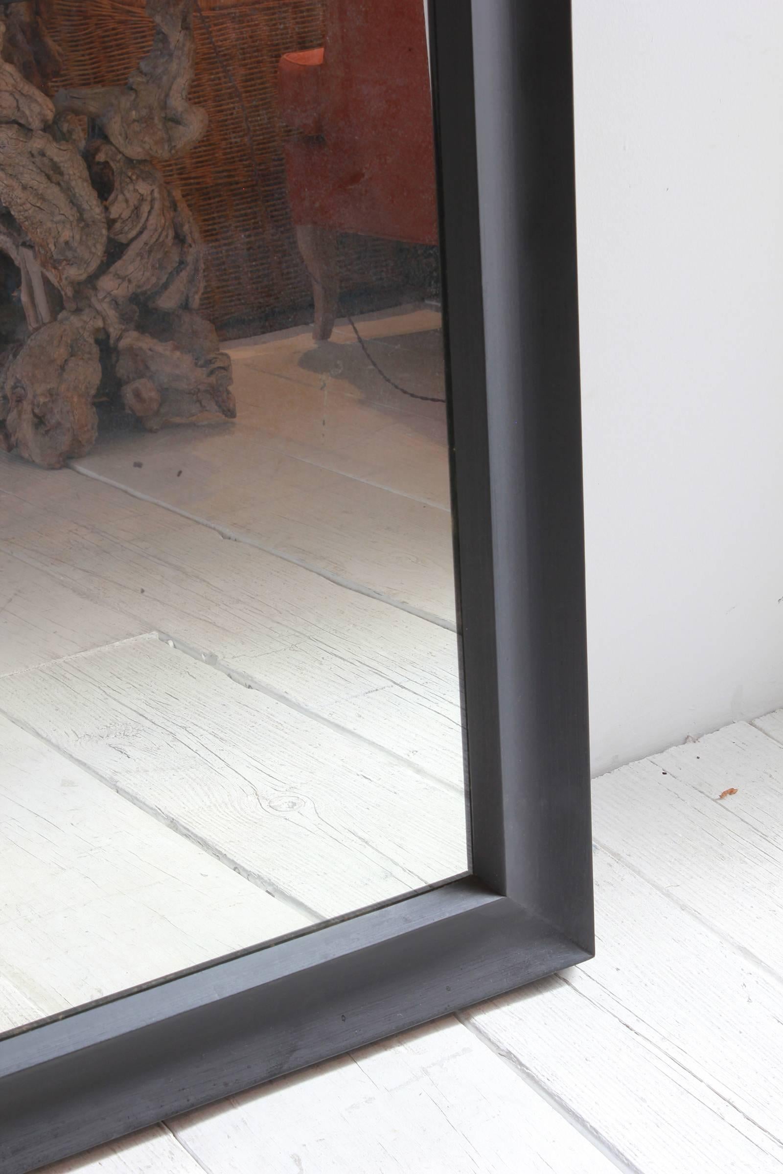 Oversized Black Painted Rectangular Mirror 1