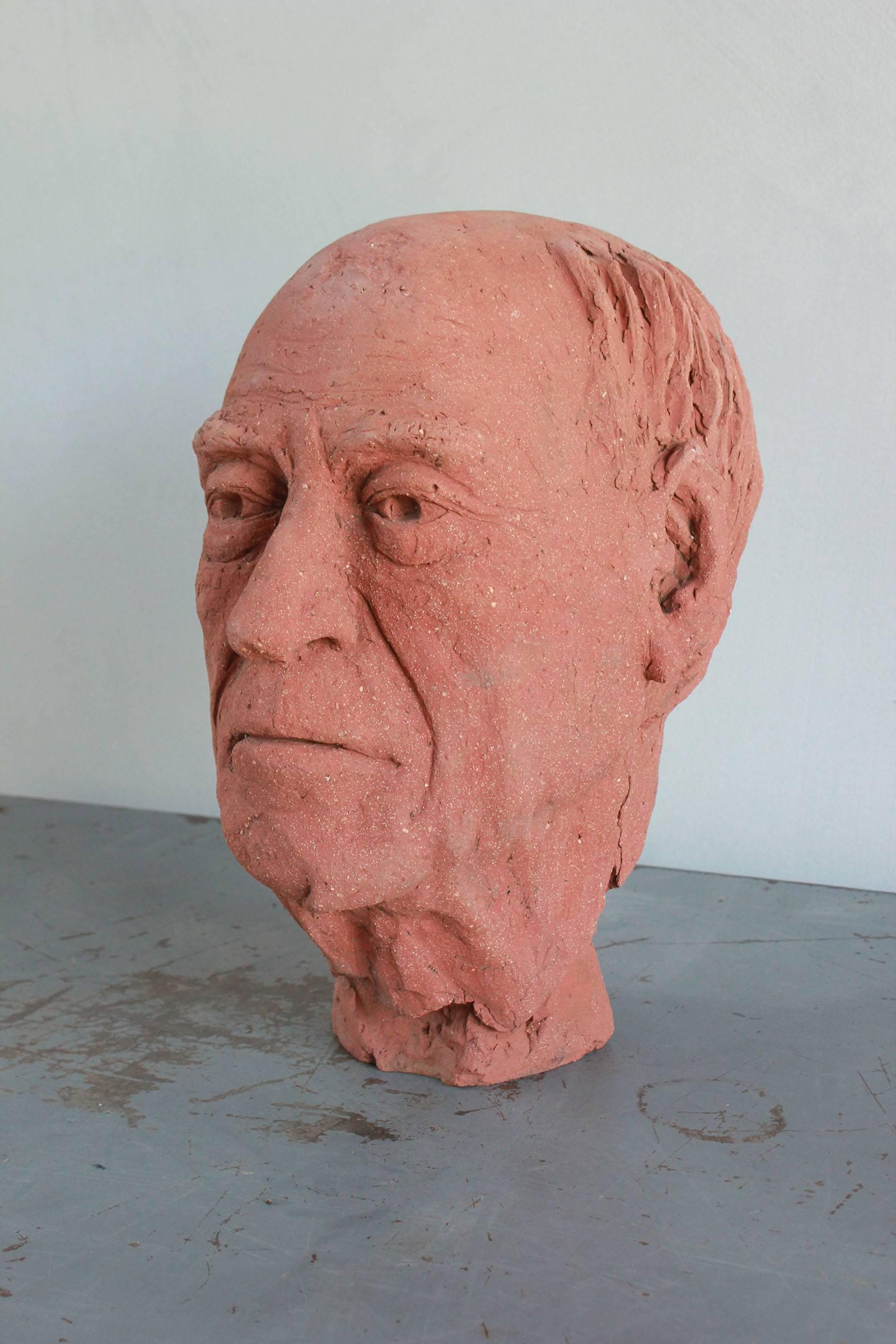 Terra Cotta Bust In Excellent Condition In Los Angeles, CA