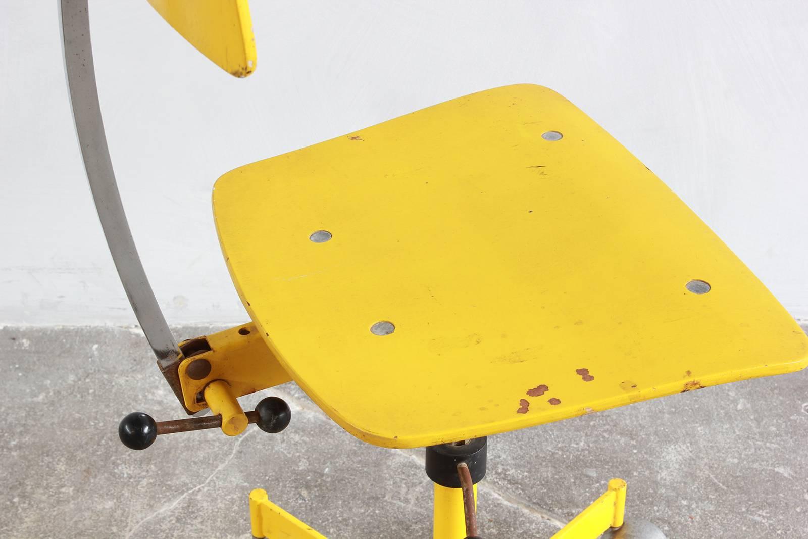 Late 20th Century Yellow Kevi Style Desk Chair