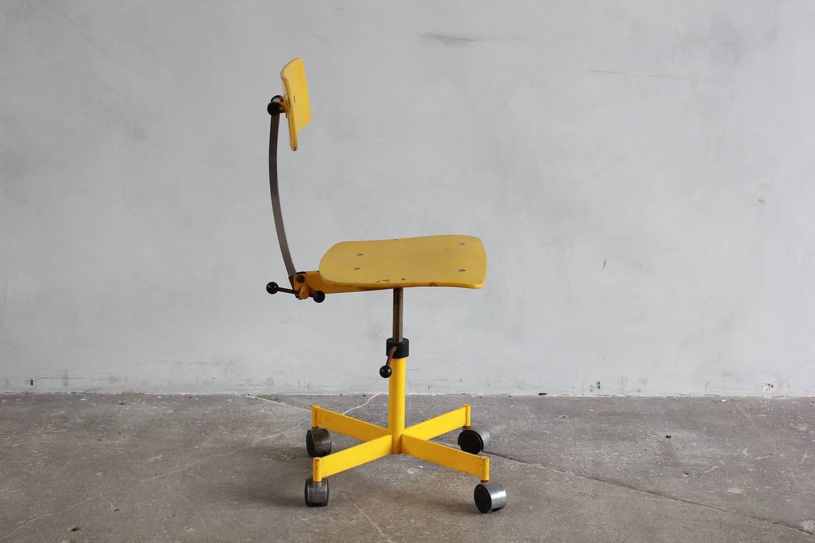 Yellow Kevi Style Desk Chair 1