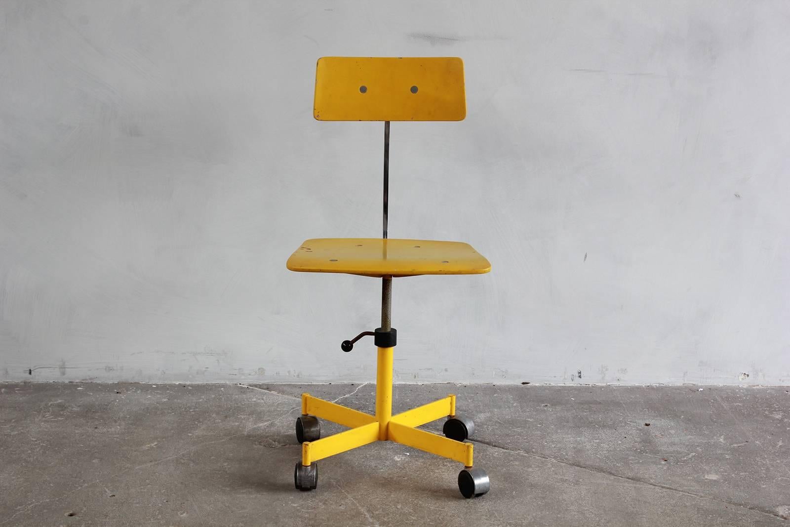 Yellow Kevi Style Desk Chair 2