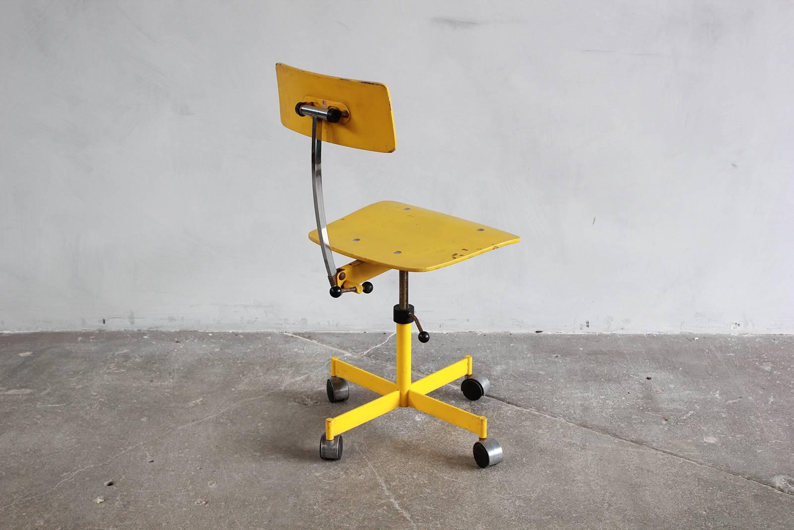 Yellow Kevi Style Desk Chair 3