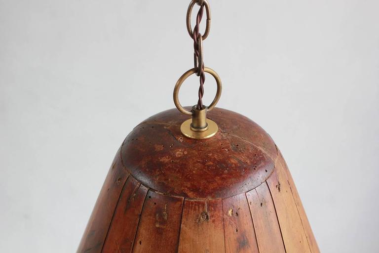 Wooden Rustic Pendant at 1stdibs