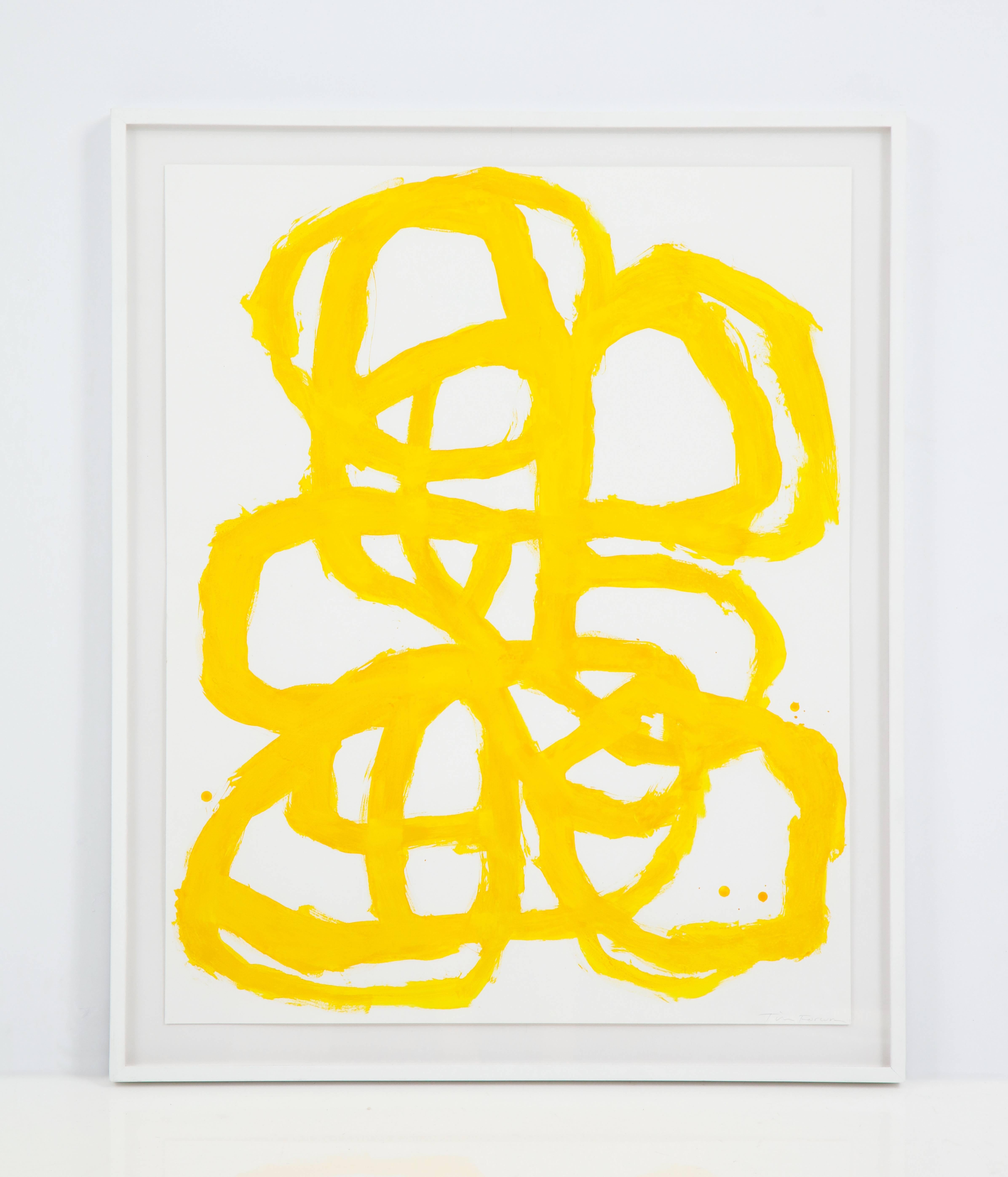Tim Forcum Original Framed Yellow Abstract In Excellent Condition In Los Angeles, CA
