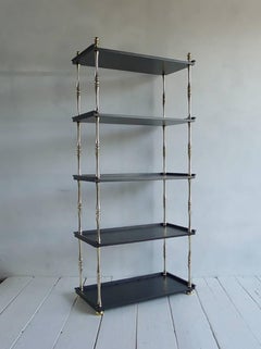 NK Collection Turned Brass Etagere