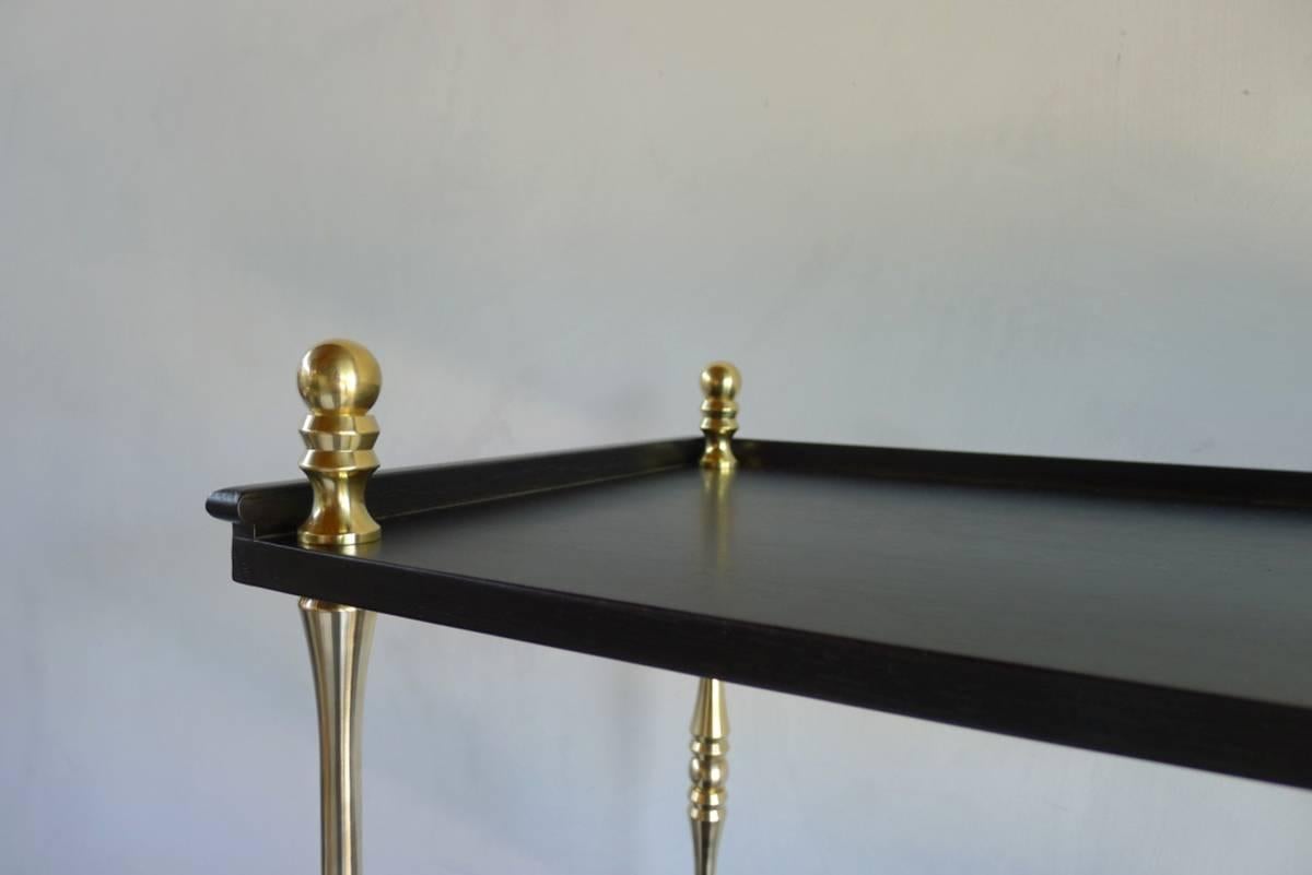 Contemporary NK Collection Turned Brass Etagère