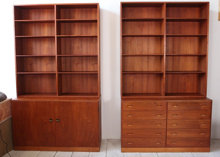 Borge Mogensen Danish cabinet and separate book case / book shelf / book hutch. Similar style with drawers available.

Base measures: 48
