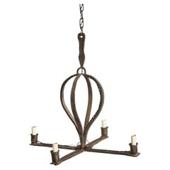 19th Century Iron Chandelier