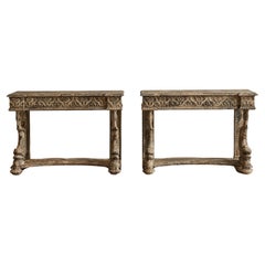 Used Pair of Renaissance Style Console Tables