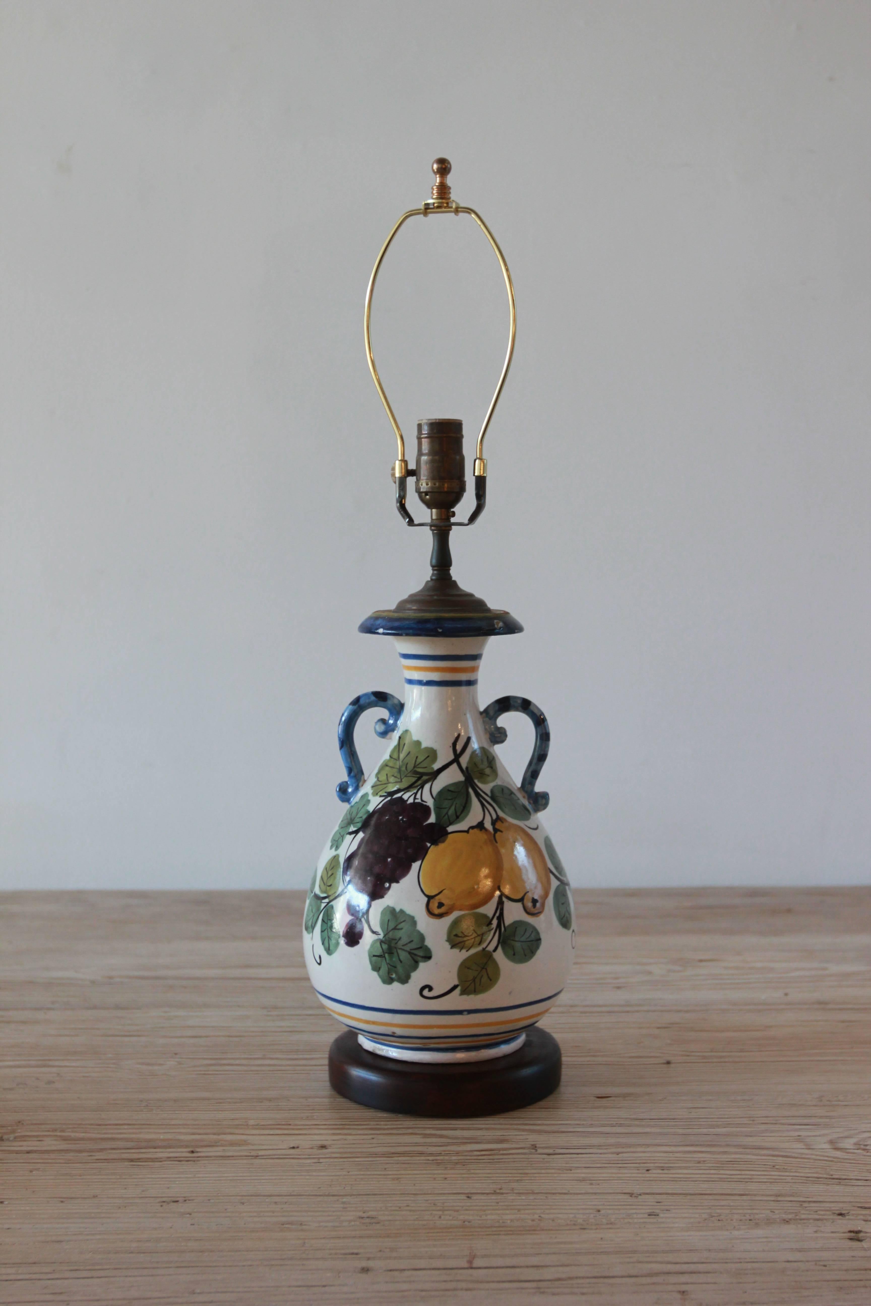Italian Hand-Painted Table Lamp 3