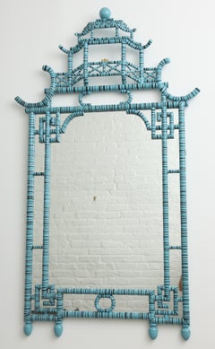 Todd Alexander Romano Faux Bamboo"Pagoda" Mirror