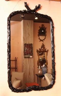 Todd Alexander Romano "Twig" Mirror in Black Lacquer Finish