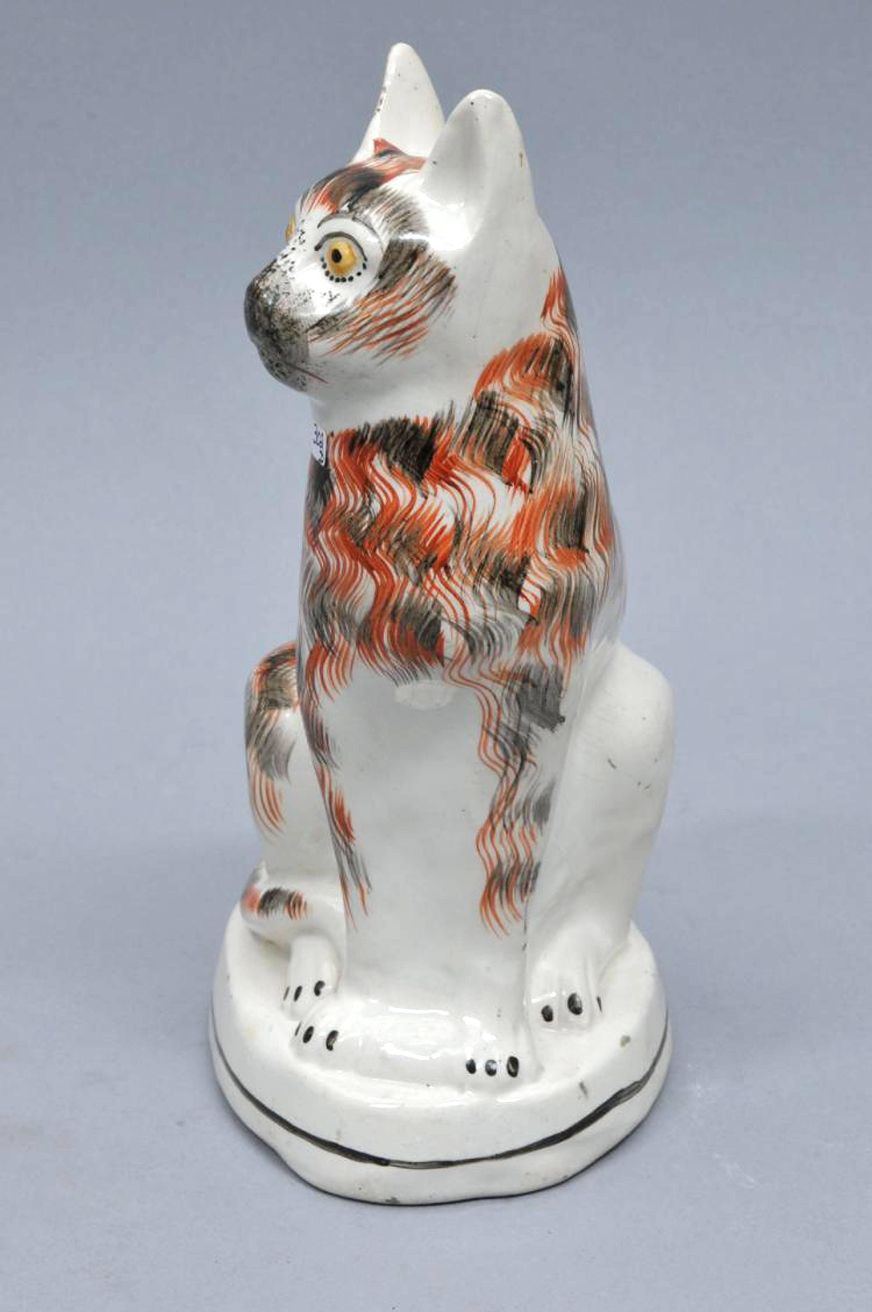 English Staffordshire Pottery Whimsical Cat, circa 1850