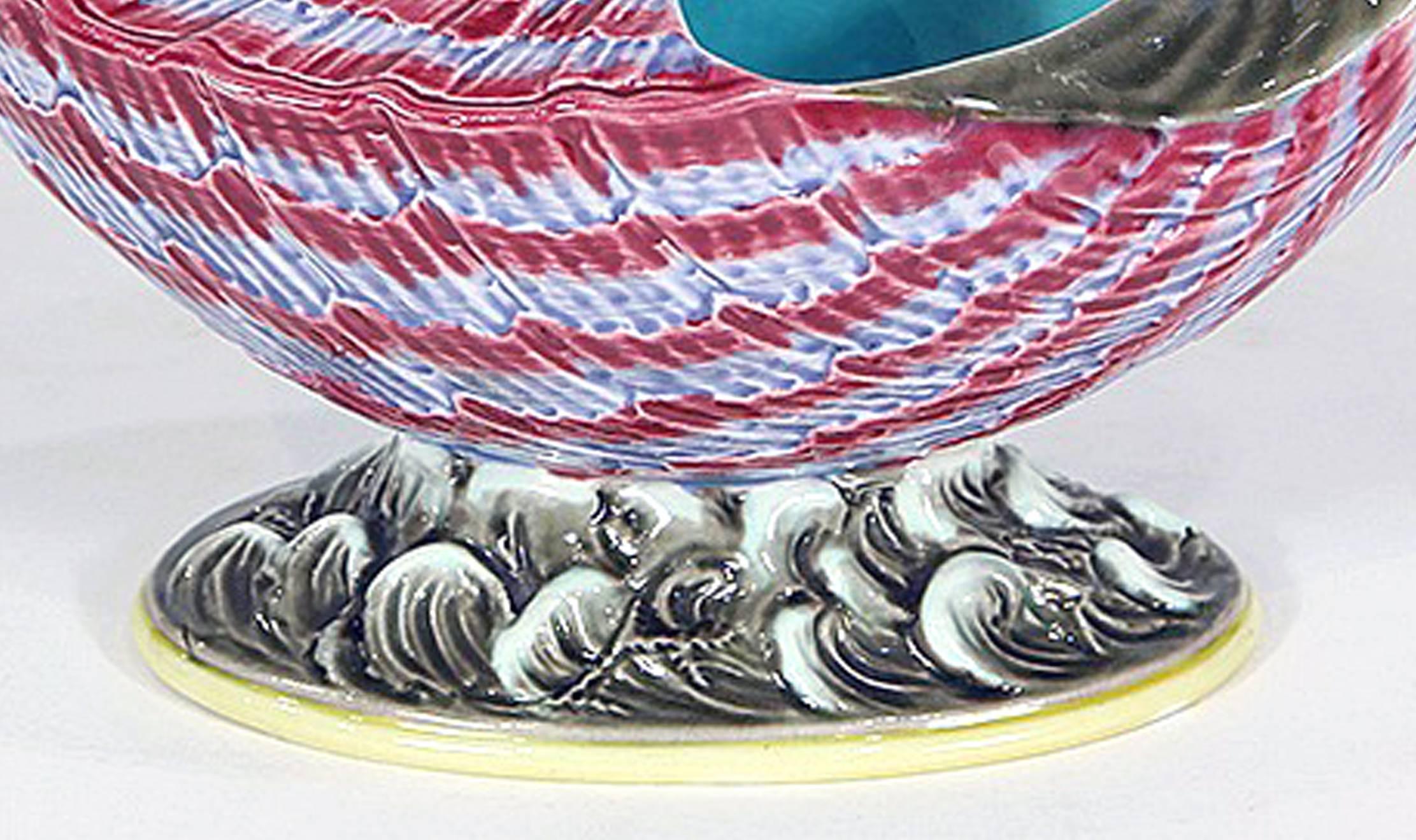 Wedgwood Majolika-Löffel in Muschelform, Warmer in Muschelform, um 1872 (Arts and Crafts) im Angebot