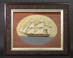 British Sailor's Woolwork Woolie Picture of a Ship