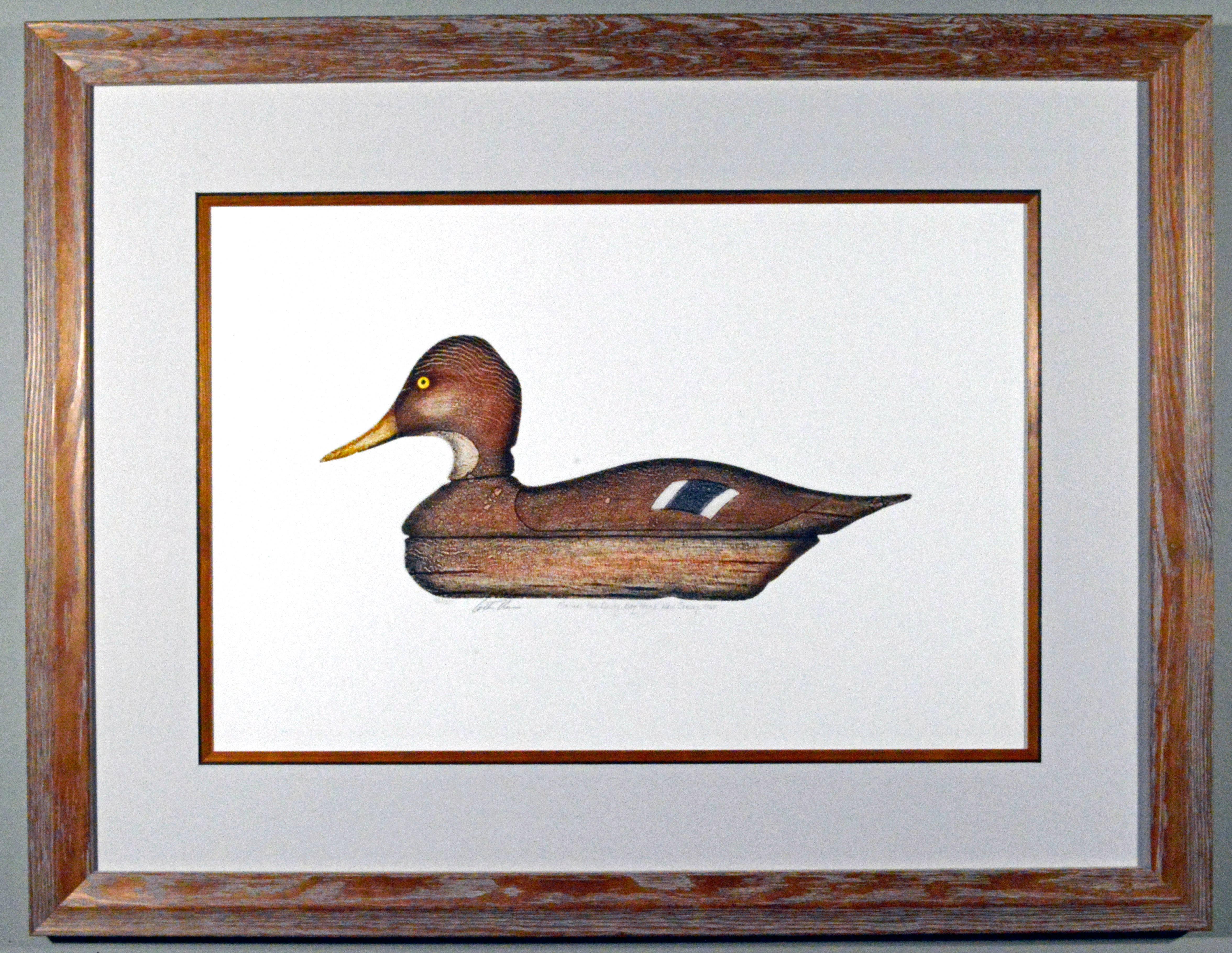 Arthur Nevin Druck eines Mallard-Hen Duck Decoy, Bay Head, NJ (Volkskunst) im Angebot