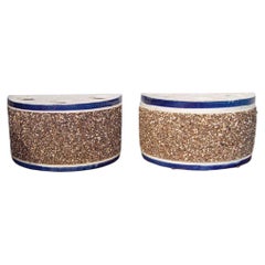 18th-Century English Pottery Pebbled Pearlware Bough Pots, Wood Family