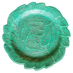 Brameld Green-Glazed Molded Leaf Plate, Swinton Yorkshire, Circa 1820–1835