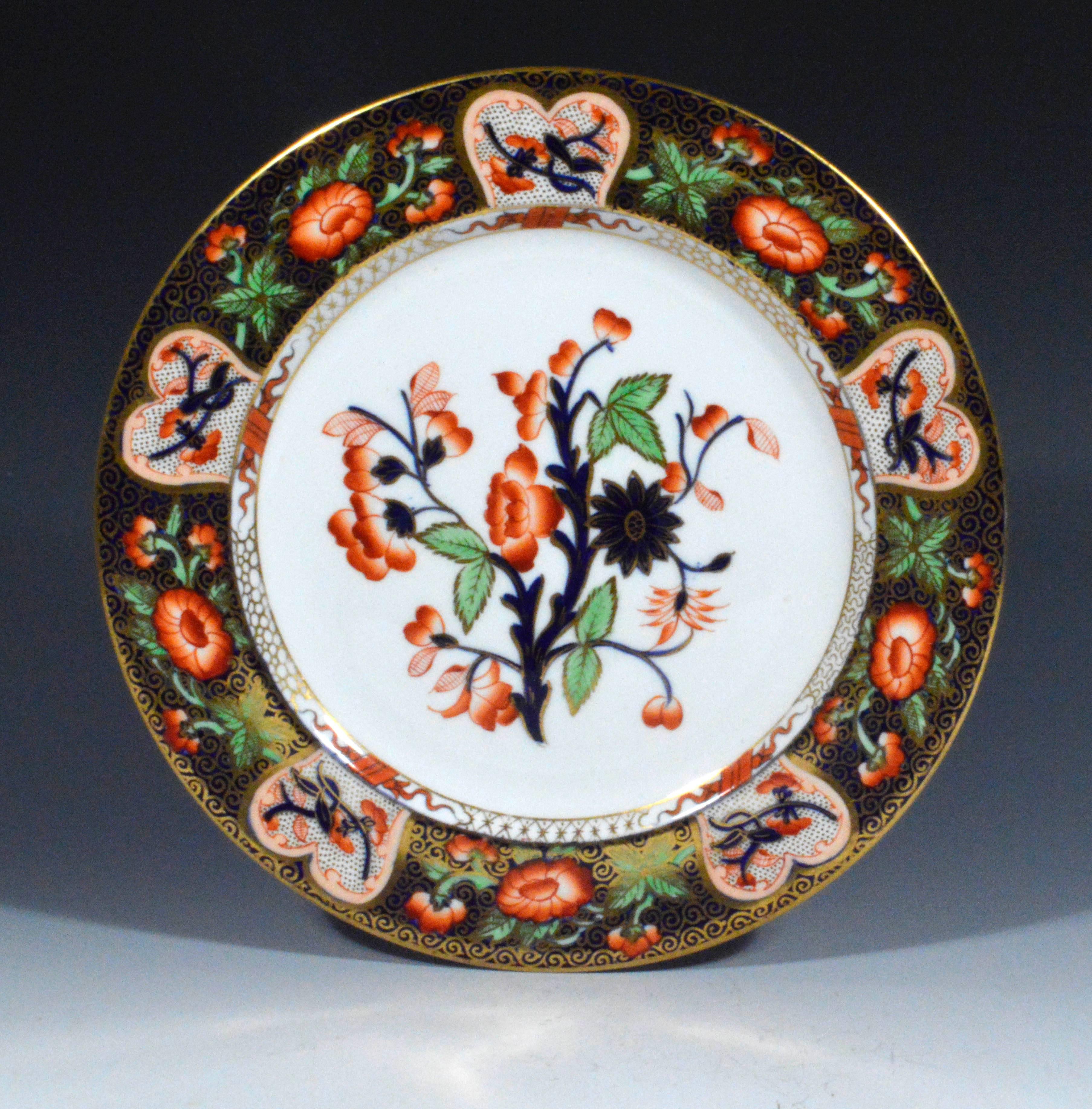 Pattern # 2013,

The plates, consisting of ten dinner and two soup plates, are very finely painted in a 