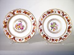 Assiettes en porcelaine du Derby, motif 126, peintes par William Longden, lot de six