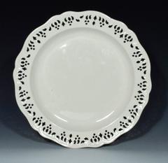 Wedgwood Reticulated Creamware Plates in a Set of Six.