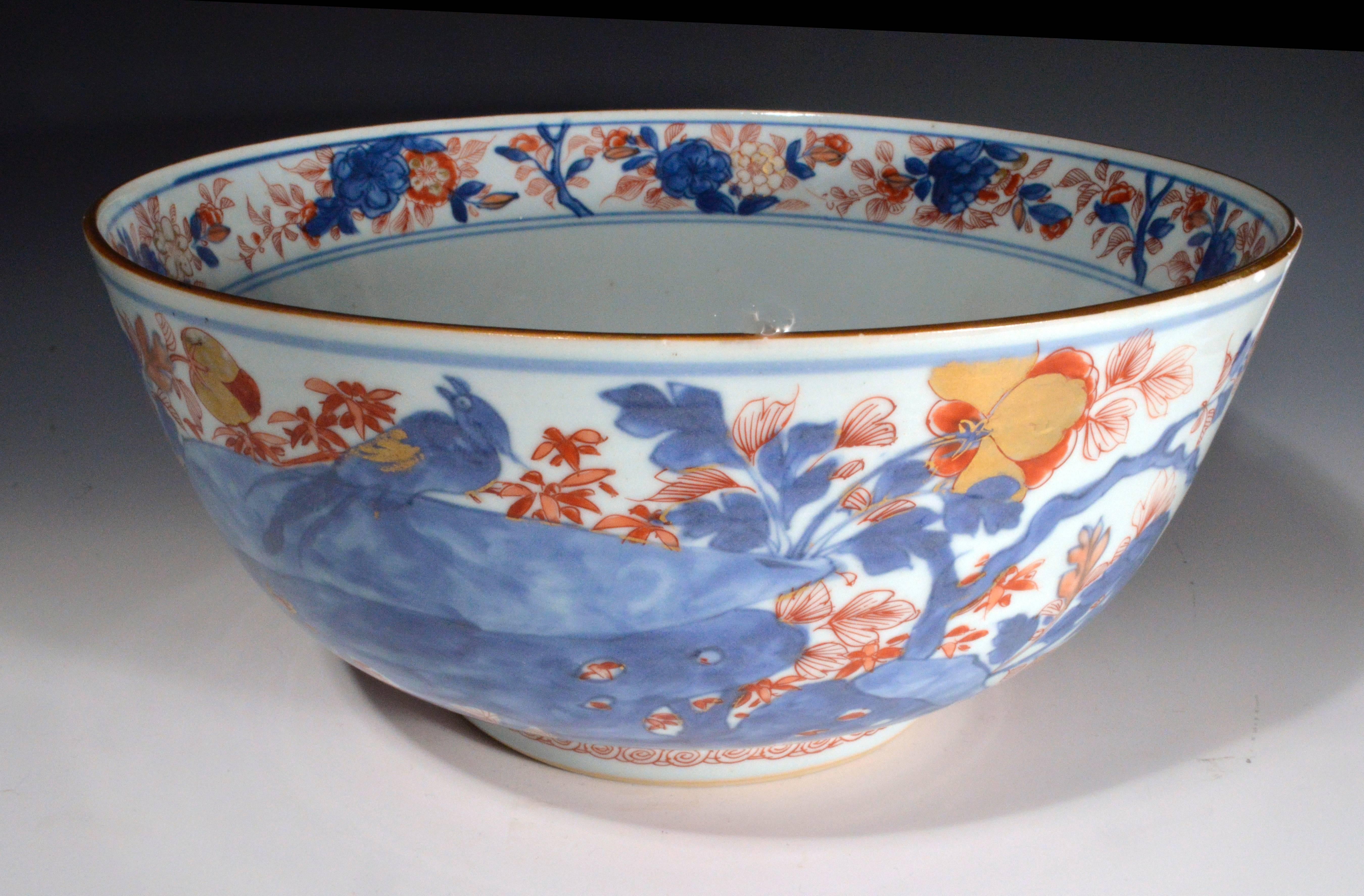 Georgian Chinese Export Imari Porcelain Punch Bowl.