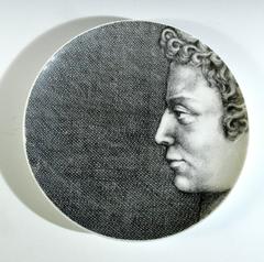 Piero Fornasetti Porcelain Adam on a Set of Twelve Plates
