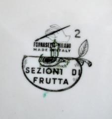 Vintage Piero Fornasetti Sezioni Di Frutta Plate Depicting an Eggplant, #2