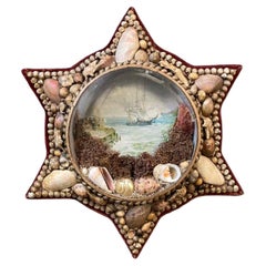 Edwardian Starfish Shaped Shell Valentine- Passing Lighthouse