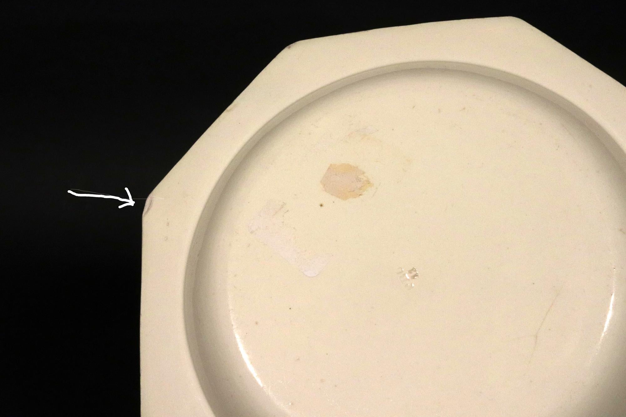 Ceramic English Plain Creamware Soup Plates- a Set of Six For Sale