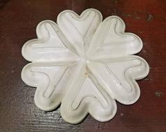English Large Saltglaze Stoneware Heart Sweetmeat or Pickle Dish