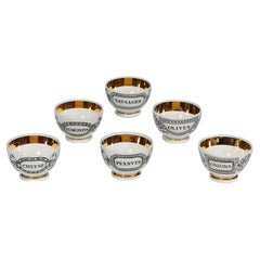 Complete Set of Ceramic "Stuzzichini" Barware Appetizer Bowls