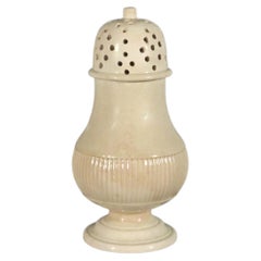 English 18th century Creamware Pounce Shaker or Sugar Castor