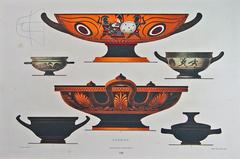 Albert Genick's Greek Vases, Color Lithographic Prints by Ernst Wasmuth, 1883