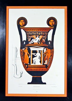 Albert Genick, a Lithographic Print of an Ancient Greek Vase, an Amphora
