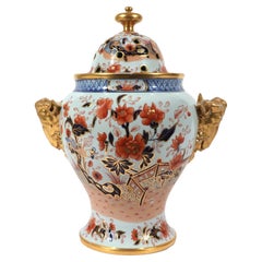 English Imari Japan Pattern Porcelain Potpourri Vase, Possibly Coalport