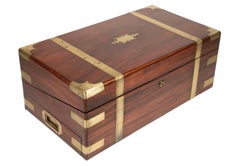 Brass-Bound Rosewood Campaign Writing Slope or Ship Captain’s Lap Desk