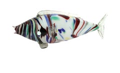 Grand vase en verre « End of Day » de Murano en forme de poisson, Italie, années 1960